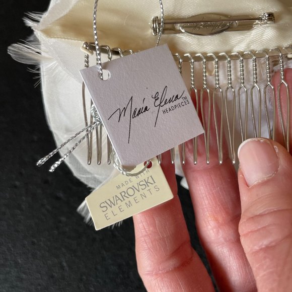 Maria Elena WEDDING Hair + Pin Combination Piece /  Swarovski Crystals main image 13